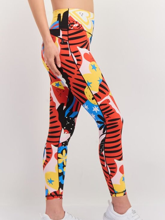 adidas Pants - Adidas Believe This 7/8 Tights Colorful Graphic Tiger Floral Print Leggings S